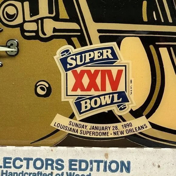 SAN FRANCISCO 49ERS SUPER BOWL XXIV 1989 WALL CLOCK NEW WOOD TERRY BRADSHAW